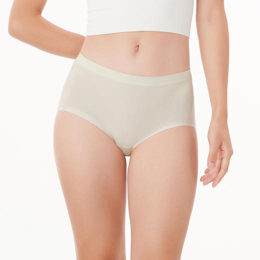 都市丽人基础一体美臀一体无缝内裤女无缝面料女士内裤中腰平角内裤LK45F5 商品图1