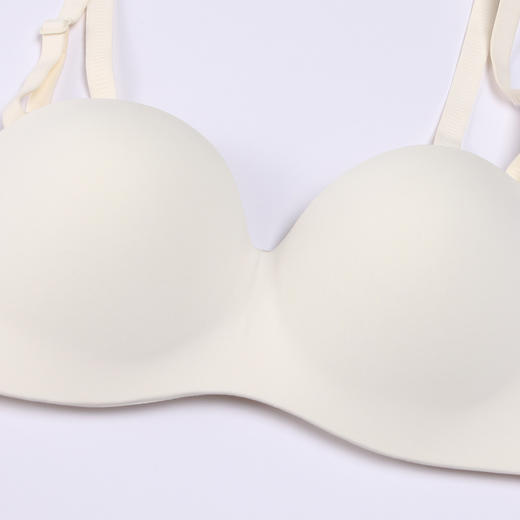 都市丽人舒适打底无痕内衣女泳布文胸BC杯适穿1/2杯B中厚C薄款软钢圈三排扣LB42A1 商品图4