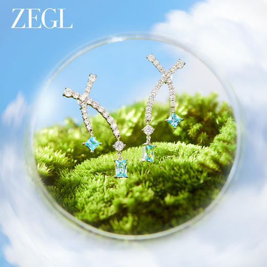 ZEGL设计师冰糖系列925银交叉耳环女2024新款x耳钉小众精致耳饰品 商品图1