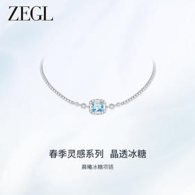 ZEGL设计师冰糖系列925银方糖项链女颈链2024新款锁骨链小众饰品