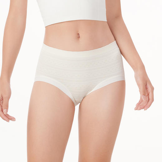 都市丽人基础一体美臀一体无缝内裤女锦氨女士内裤中腰平角内裤LK45F4 商品图1