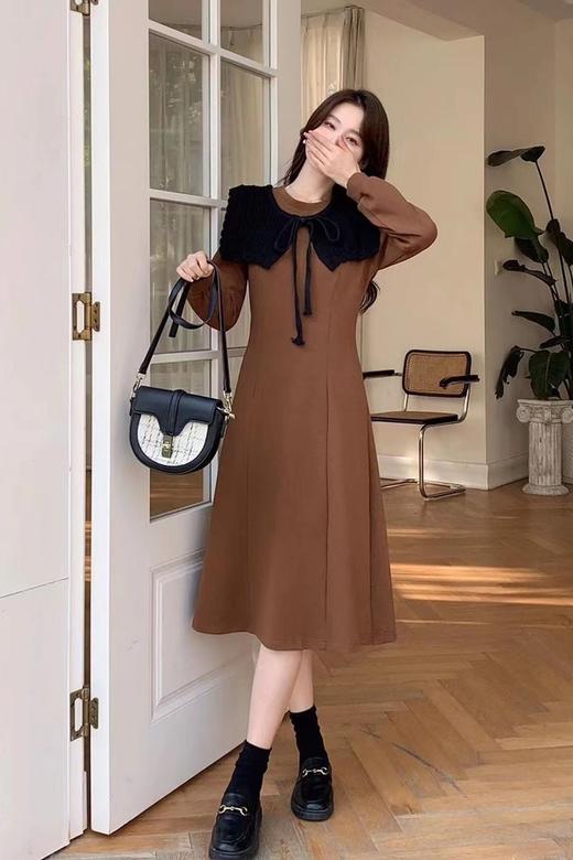 Le Malene 复古甜美披肩两件套收腰连衣裙 17537 商品图2