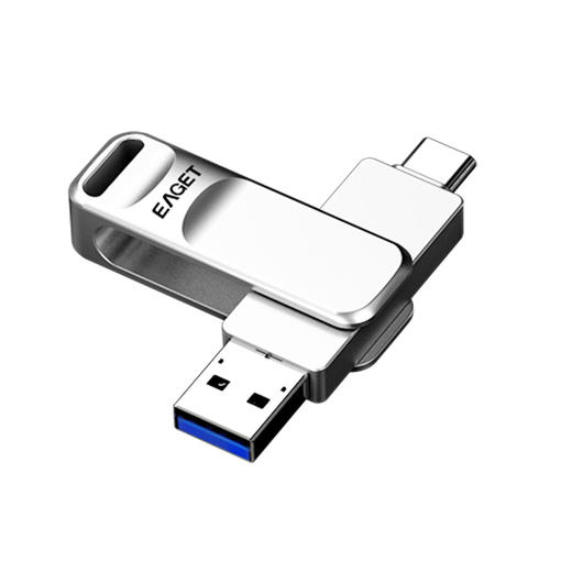 忆捷CF20 手机U盘Type-C USB3.0 双接口手机电脑多用车载旋转优盘金属 32GB 商品图3