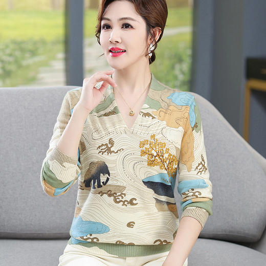 QY23829 羊毛衫女100纯羊毛毛衣女 商品图0