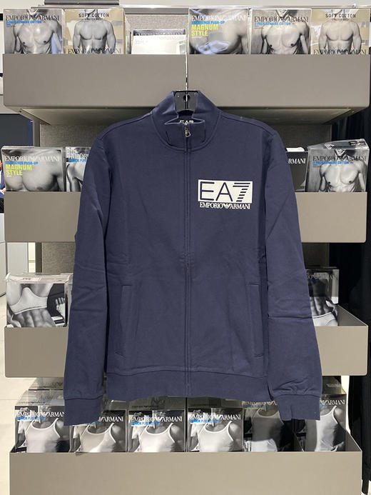 EMPORIO ARMANI/阿玛尼 EA7 男士棉混纺LOGO印花拉链立领夹克外套 商品图2