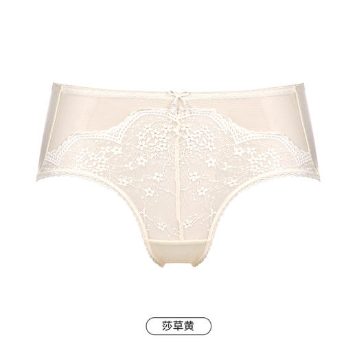 都市丽人薄透丝滑内裤女蕾丝+泳布女士内裤平角内裤LP42C3 商品图13