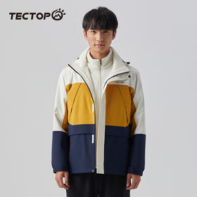 探拓户外山系冲锋衣男士三合一可拆卸新款旅行外套加绒加厚登山服