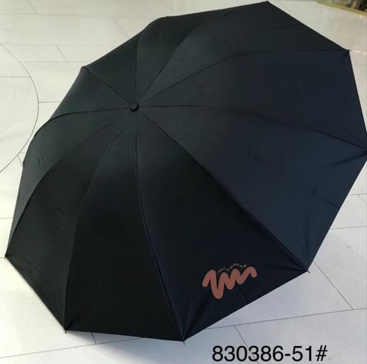 优品堂【高雅】10K超大防风三折黑胶防紫外线晴雨伞 商品图8