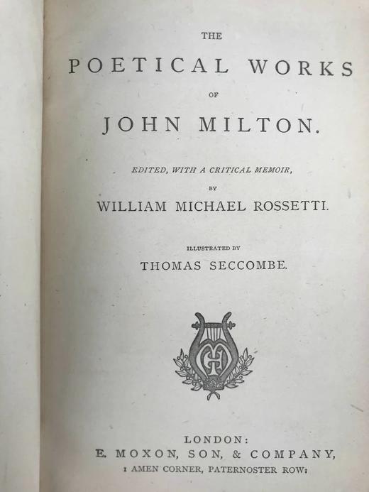 约19世纪后期 弥尔顿诗集 配多幅版画插图 全真皮精装32开 商品图4