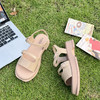 【增高显瘦❗️ins新款凉拖鞋】百搭不挑人，防撞鞋头，耐穿耐磨，厚底女夏季居家室内防滑一字扣松糕鞋外穿坡跟罗马凉鞋 商品缩略图3
