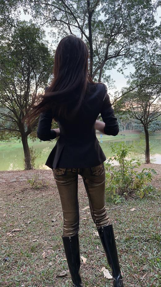 孤品 烫金牛仔裤KT1X95351 商品图3