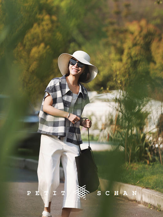 PETIT SCHAN小闪 CLO#238 whitewasher 西西里海盐 棉弹斜纹微A型七分裤 商品图4