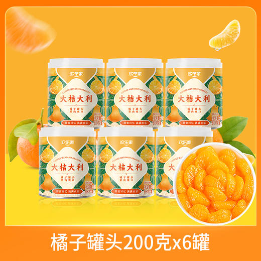 欢乐家 橘子罐头200g*6 商品图1