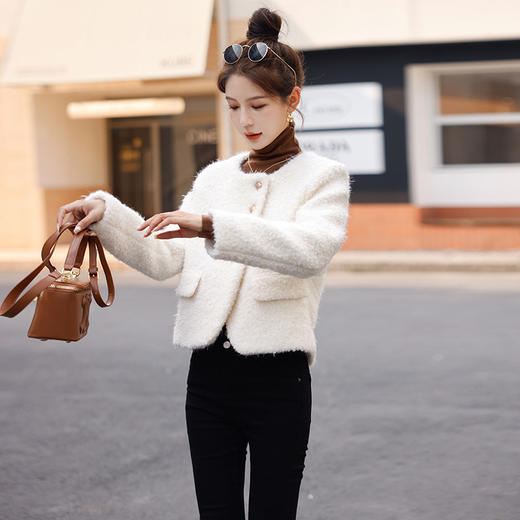 气质时尚优雅轻奢小香风羊毛短外套HR-WQ93829 商品图1