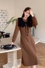Le Malene 复古甜美披肩两件套收腰连衣裙 17537 商品缩略图0
