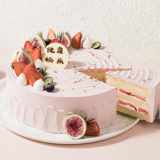 【Ins风】热情花果蛋糕，清甜诱人鲜草莓+无花果干，经典原味蛋糕胚好好味（全国正价链接） 商品图2