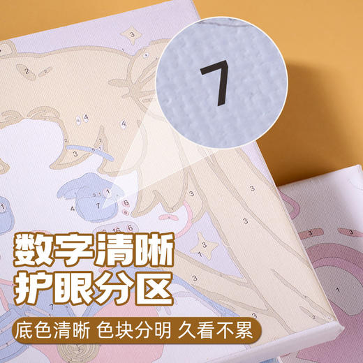 【清仓🔥爆品】DIY数字油画20*20 高亮颜料彩色画板 儿童卡通类数字油画 轻松减压 锻炼专注力 商品图1