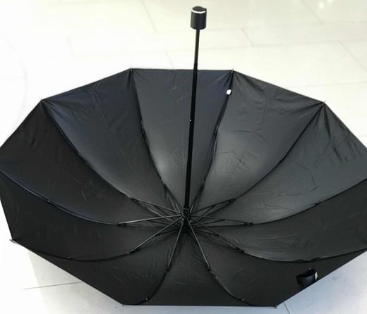 优品堂【高雅】10K超大防风三折黑胶防紫外线晴雨伞 商品图11