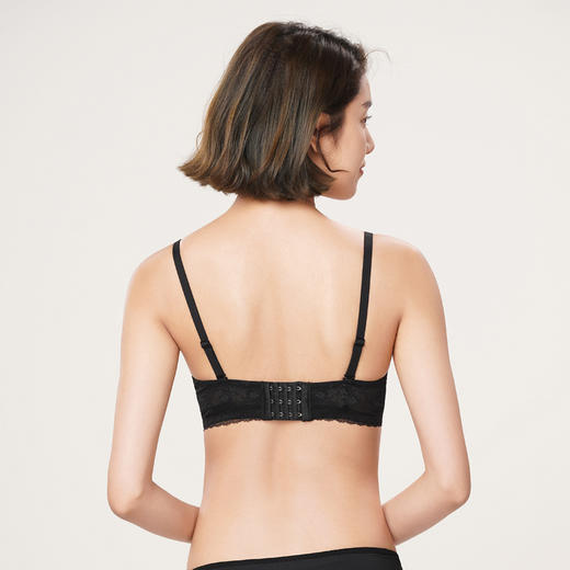 都市丽人自然舒适内衣女蕾丝文胸B杯适穿1/2杯中厚无钢圈三排扣LB41C2 商品图3