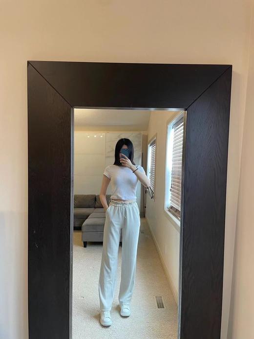 贾玲同款❗️春夏秋好穿兰精莫代尔高垂感面料 显瘦松紧腰直筒裤 商品图5