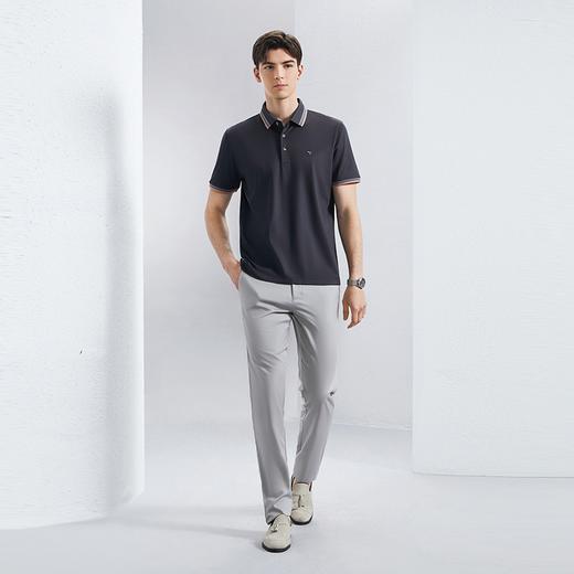 【不变形领】【莱赛尔天丝】柒牌polo衫男短袖夏季新款商务休闲撞色翻领上衣薄	126T70710 商品图3