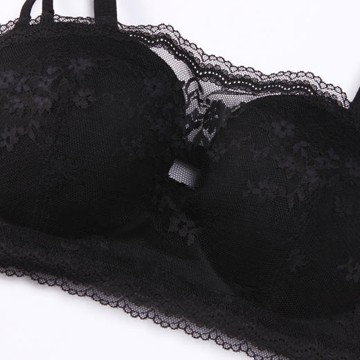 都市丽人自然舒适内衣女蕾丝文胸B杯适穿1/2杯中厚无钢圈三排扣LB41C2 商品图7
