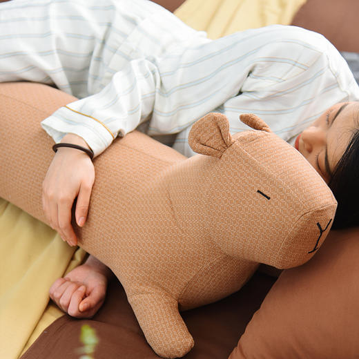 卡皮巴拉长条侧睡抱枕夹腿搂睡枕头玩偶公仔 商品图1