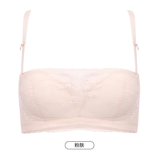 都市丽人自然舒适内衣女蕾丝文胸B杯适穿1/2杯中厚无钢圈三排扣LB41C2 商品图14