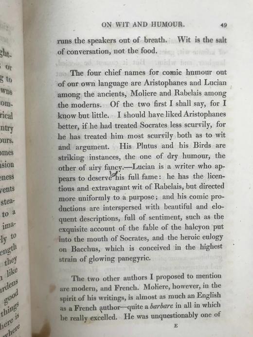 含藏书票！1819年 威廉·哈兹里特《关于英国喜剧作家的讲座》 全真皮精装大32开 商品图5