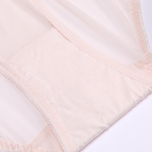 都市丽人薄透丝滑内裤女蕾丝+泳布内裤平角内裤YP44J1 商品图9