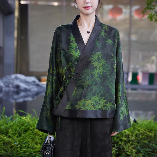 裁缝学苑AS196香云纱新中式上衣纸样女装一片式连肩小衫服装打版裁剪样板 商品图2