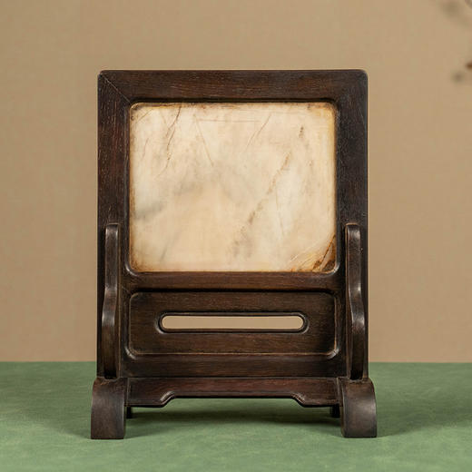 二十世纪 红木镶云石砚屏 商品图1