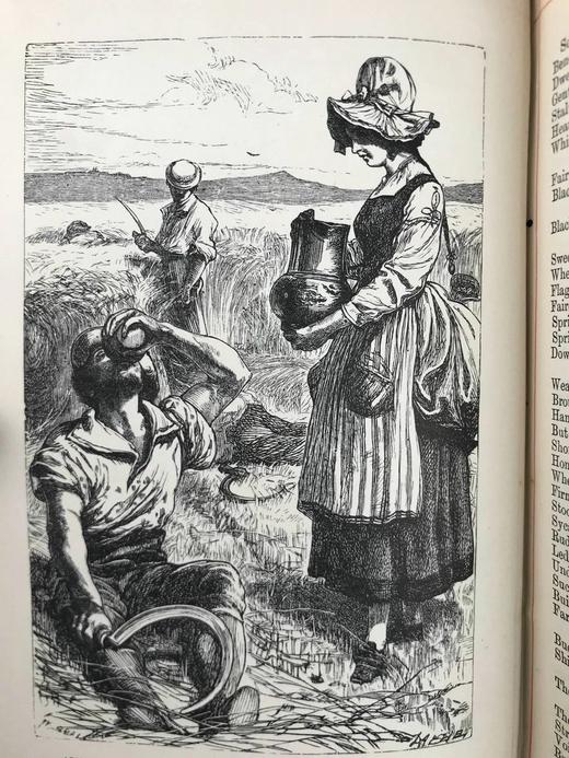 约19世纪后期 朗费罗诗集 9幅插图 漆布精装32开 商品图6