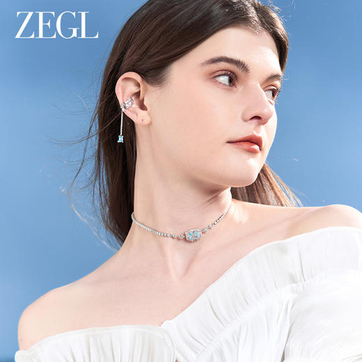 ZEGL设计师冰糖系列925银方糖项链女颈链2024新款锁骨链小众饰品 商品图3