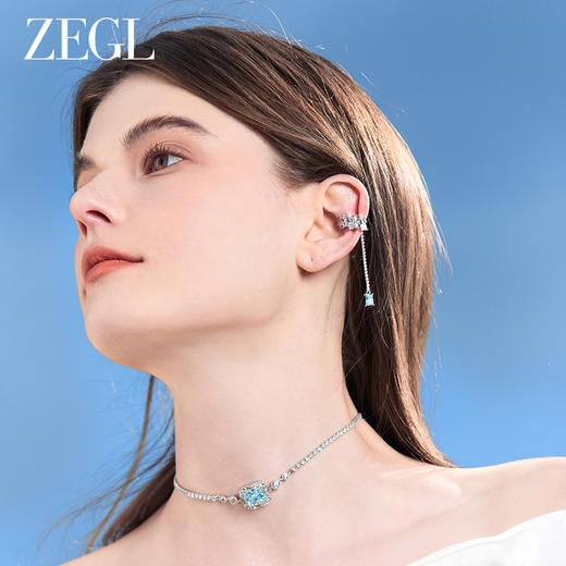 ZEGL设计师冰糖系列925银耳环耳夹无耳洞女新款耳骨夹高级感耳饰 商品图4