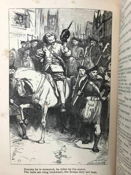 约19世纪后期 司各特诗集 8幅插图 全真皮精装36开 商品图13