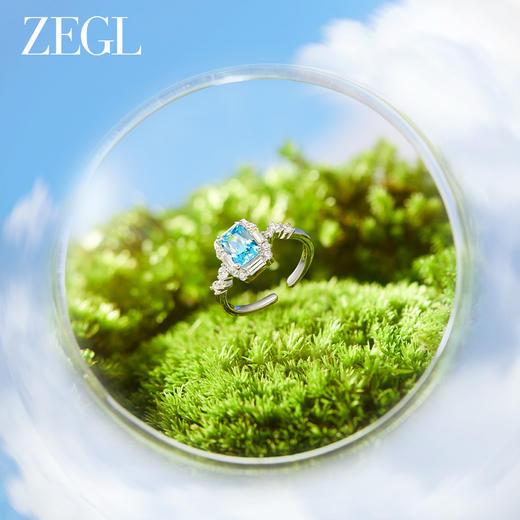 ZEGL设计师冰糖系列925银小方糖戒指女小众高级感开口指环食指戒 商品图1