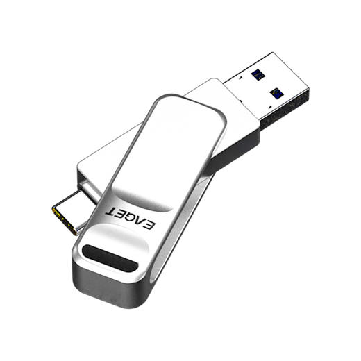 忆捷CF20 手机U盘Type-C USB3.0 双接口手机电脑多用车载旋转优盘金属 32GB 商品图2