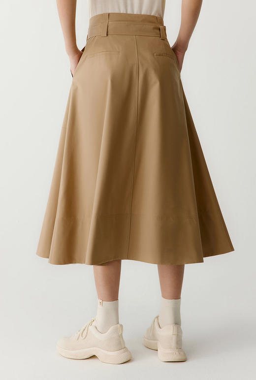 薄丝毛精纺色织半身裙 独家澳洲进口丝毛面料 中长款高腰复古赫本风A型裙型 商品图1