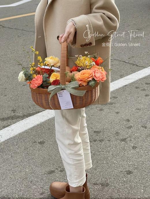 【藤编】水果花篮套二/鸡蛋月子花篮（大号34*26*34 小号31*24*29） 商品图4