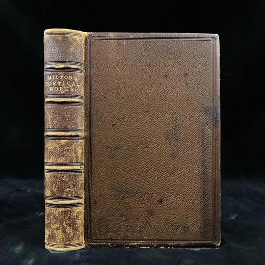 约19世纪后期 弥尔顿诗集 配多幅版画插图 全真皮精装32开 商品图0