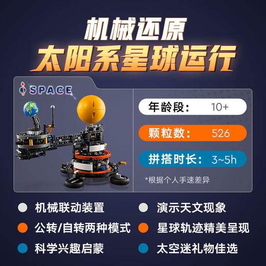 乐高LEGO 地球和月亮轨道运转模型LEGC42179 商品图2