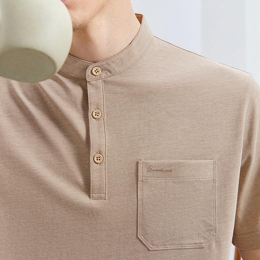 【中华立领】柒牌男装polo衫短袖男2024夏季新款时尚休闲口袋款中青年立领上衣	126T70830 商品图2