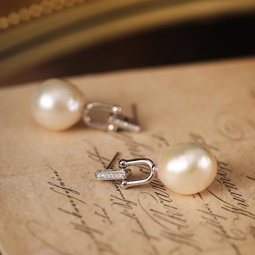 Manreya玛芮雅“午后初识”巴洛克珍珠耳环法式小众复古 商品图6