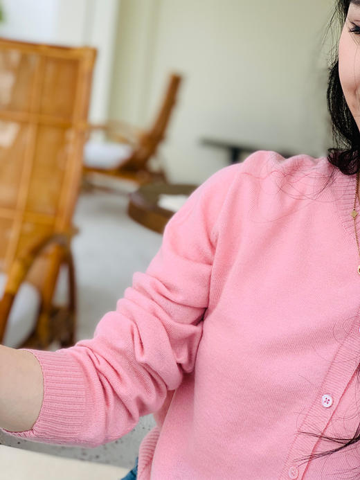 【百图lulu好物】【奶油开衫】软乎乎 细腻柔软 美丽诺羊毛 开衫 可当披肩 防晒衫 商品图5