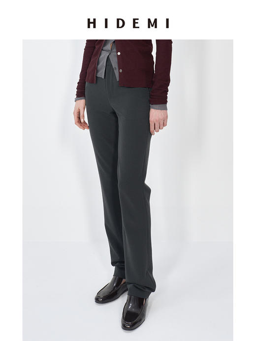 HIDEMI 极简百搭显瘦顺滑感不易皱直筒裤长裤 商品图6