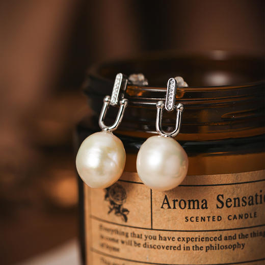 Manreya玛芮雅“午后初识”巴洛克珍珠耳环法式小众复古 商品图7