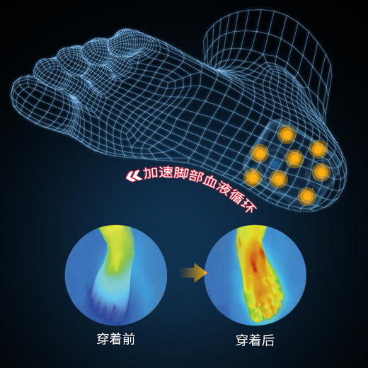 探拓户外磁能按摩震震鞋男士夜间反光运动跑步鞋轻盈透气回弹缓震 商品图5
