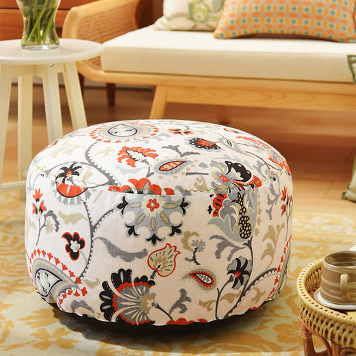 四季花园系列坐墩客厅飘窗懒人沙发蒲团复古龙粒子坐垫 商品图3