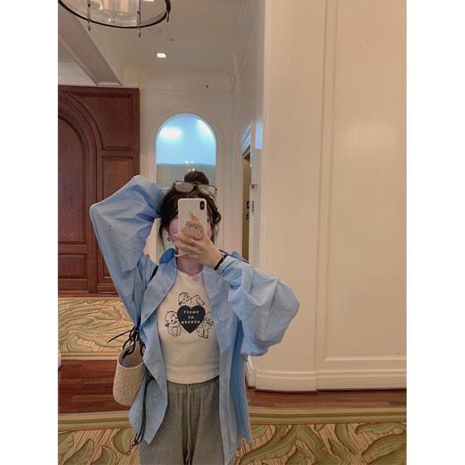 金蘑菇菇 23°C微风 / 防晒衬衫女设计感小众慵懒宽松长袖衬衣 商品图2